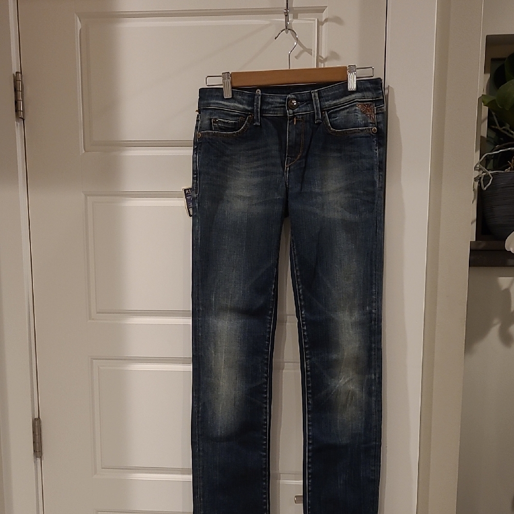 🟢Replay Mid Rise Straight Jeans. Size 28